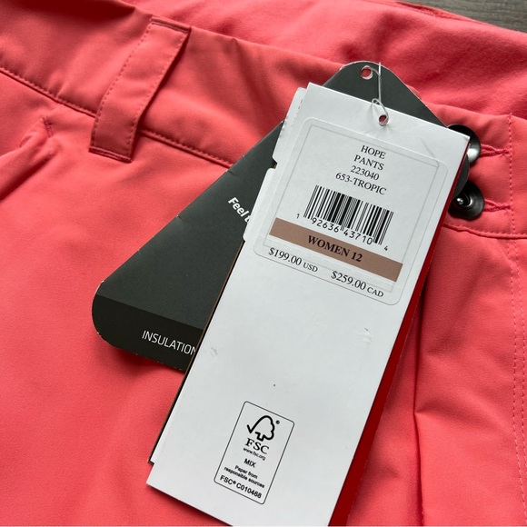 Womens Size 12 Spyder Hope Insulated Ski Snow Pants Pink - Picture 8 of 9